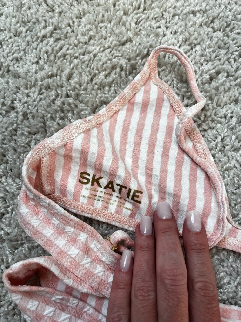 Skatie Set - Pink Gingham Bikini Set - Picture 3 of 3